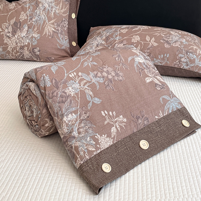 91家纺网 家纺一手货源 找家纺 （总）梦舒羽 2026新款A类夏天原麻纽扣加厚夏被宿舍双人床仿亚麻被子被芯