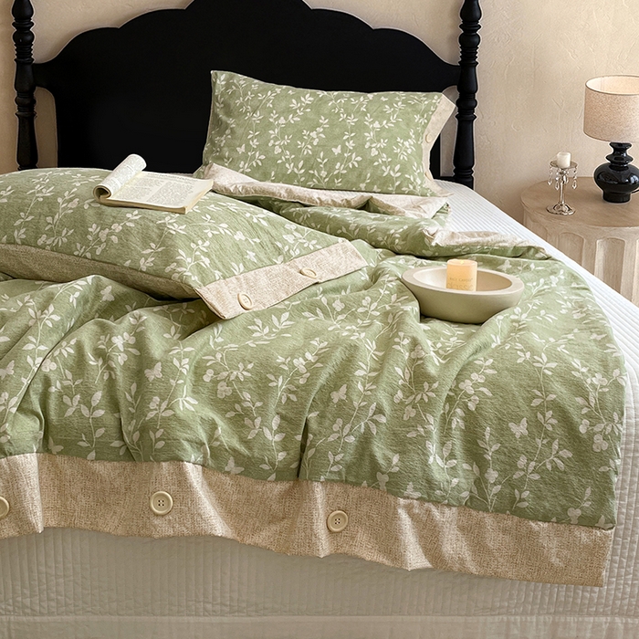 91家纺网 家纺一手货源 找家纺 梦舒羽 2026新款A类夏天原麻纽扣加厚夏被宿舍双人床仿亚麻被子被芯 淮水竹亭