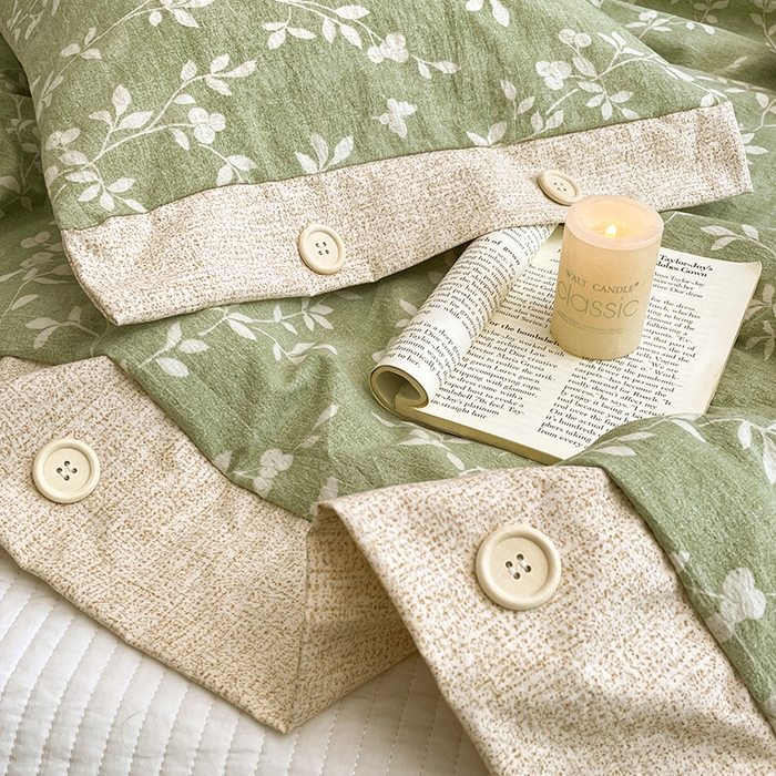 91家纺网 家纺一手货源 找家纺 梦舒羽 2026新款A类夏天原麻纽扣加厚夏被宿舍双人床仿亚麻被子被芯 淮水竹亭