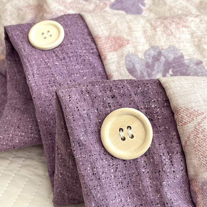 91家纺网 家纺一手货源 找家纺 梦舒羽 2026新款A类夏天原麻纽扣加厚夏被宿舍双人床仿亚麻被子被芯 安紫