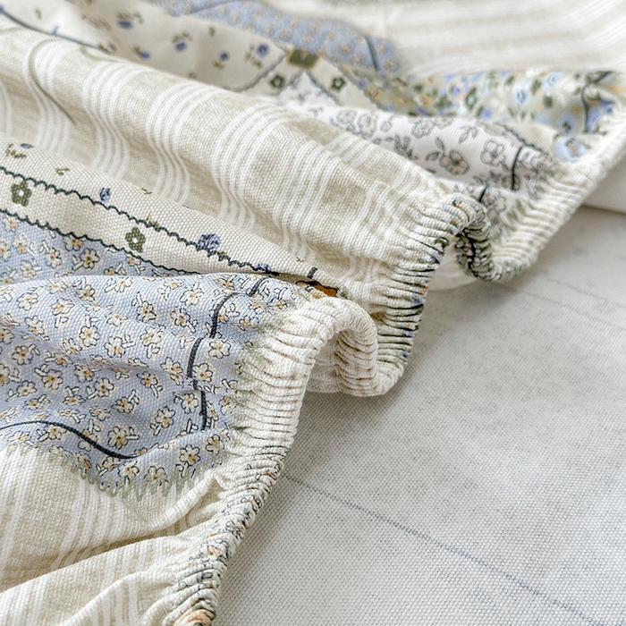 91家纺网 家纺一手货源 找家纺 （总）缦彩 2026新款A类全棉老粗布床笠单件加厚床罩三件套