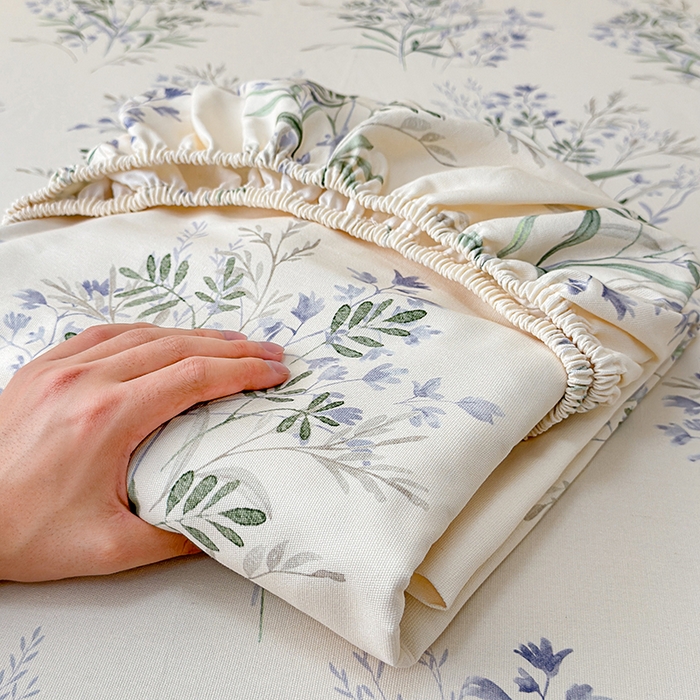 91家纺网 家纺一手货源 找家纺 （总）缦彩 2026新款A类全棉老粗布床笠单件加厚床罩三件套