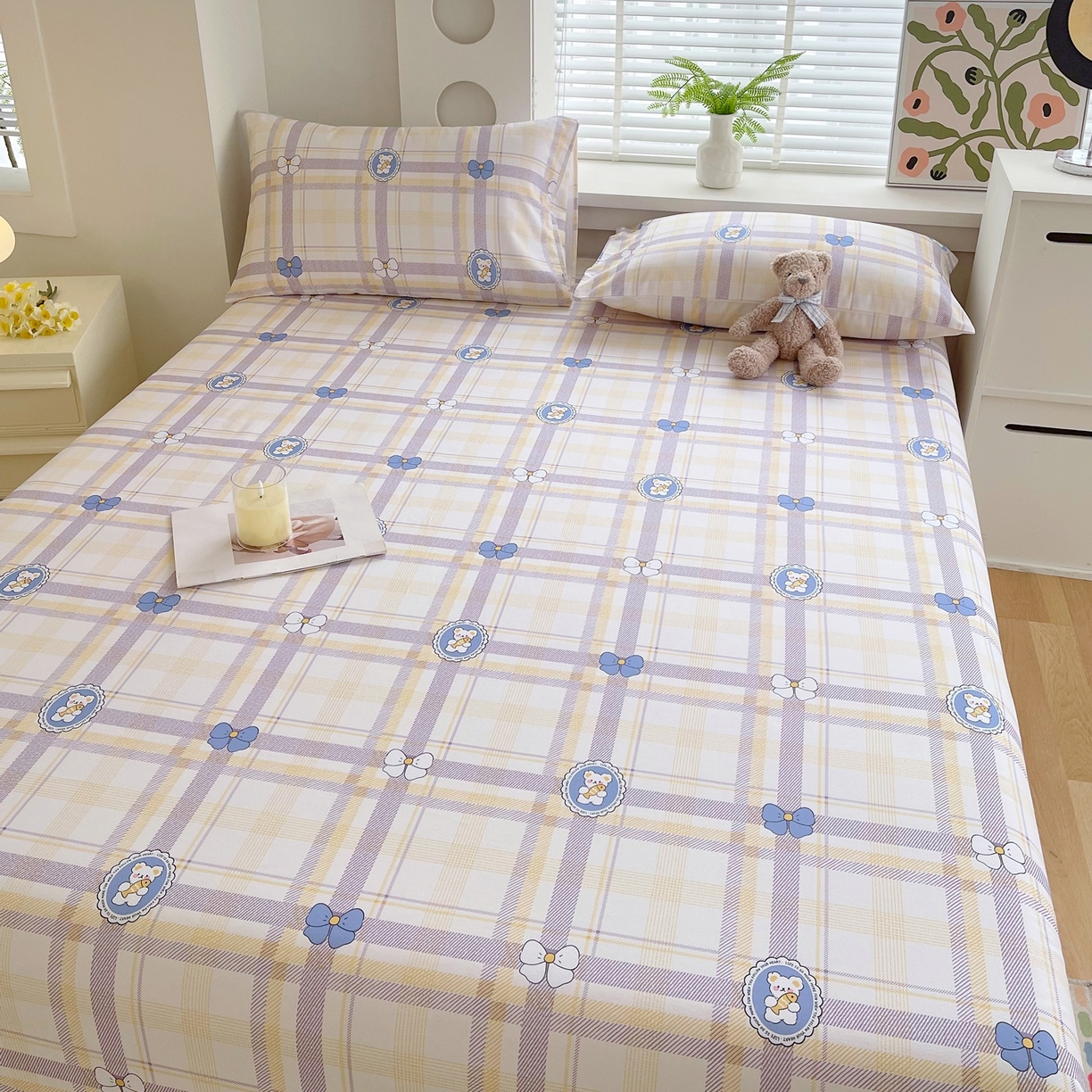 91家纺网 家纺一手货源 找家纺 春皖家纺 2026新款全棉老粗布席子凉席普通款单床单床单单件 童趣