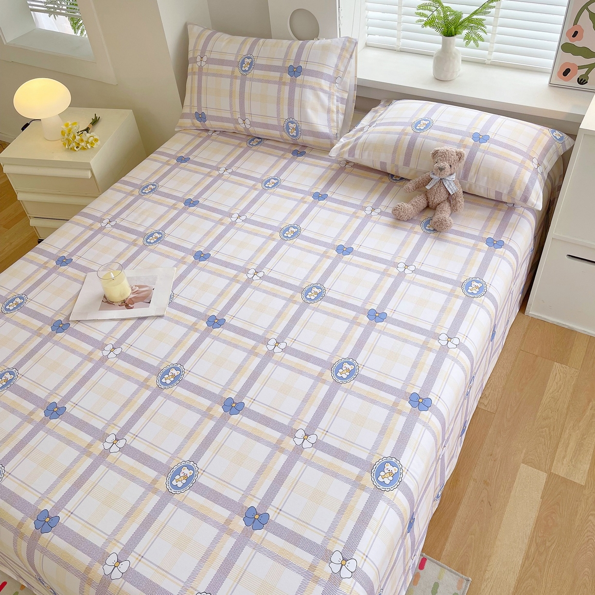 91家纺网 家纺一手货源 找家纺 春皖家纺 2026新款全棉老粗布席子凉席普通款单床单床单单件 童趣