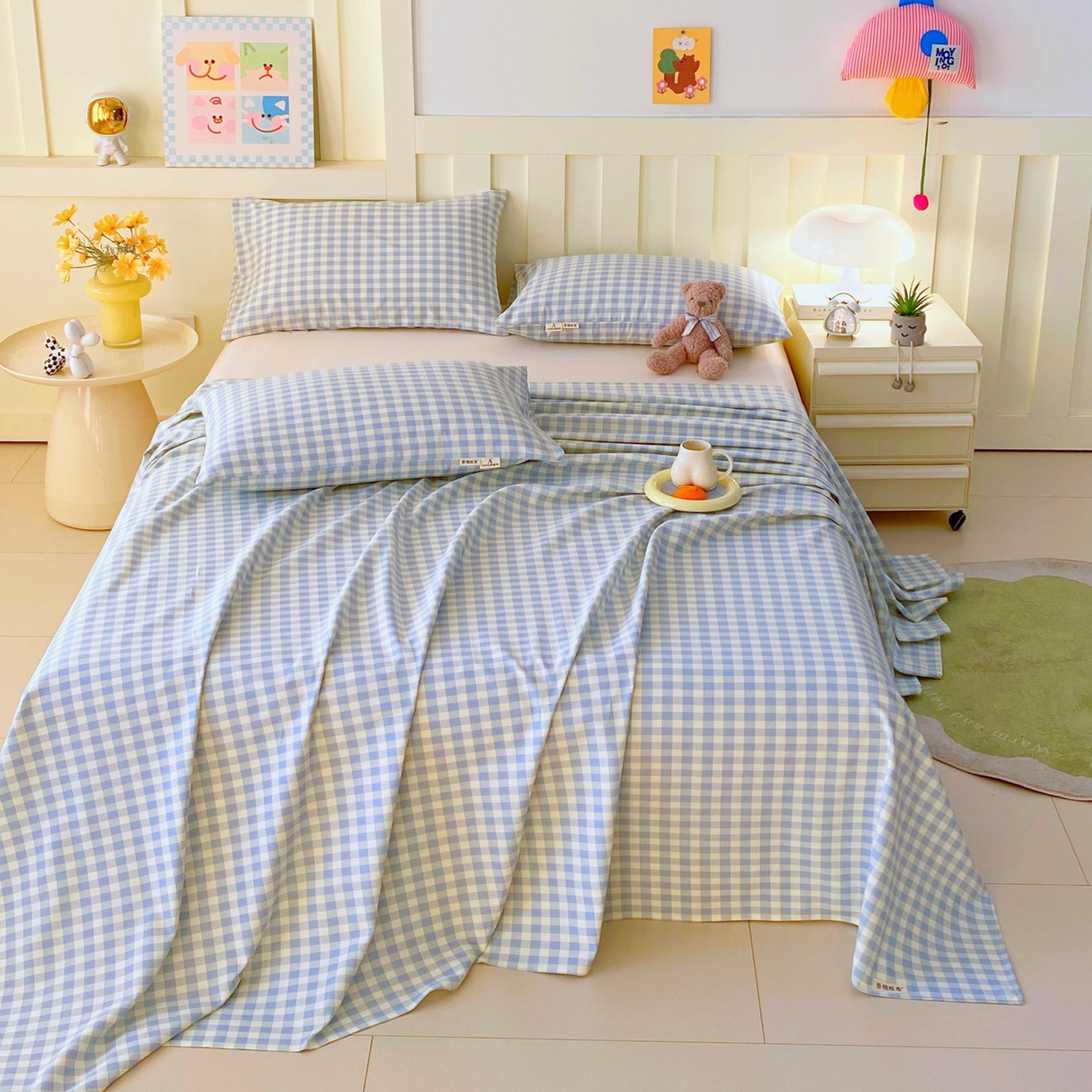 91家纺网 家纺一手货源 找家纺 春皖家纺 2026新款全棉老粗布席子凉席普通款单床单床单单件 西木