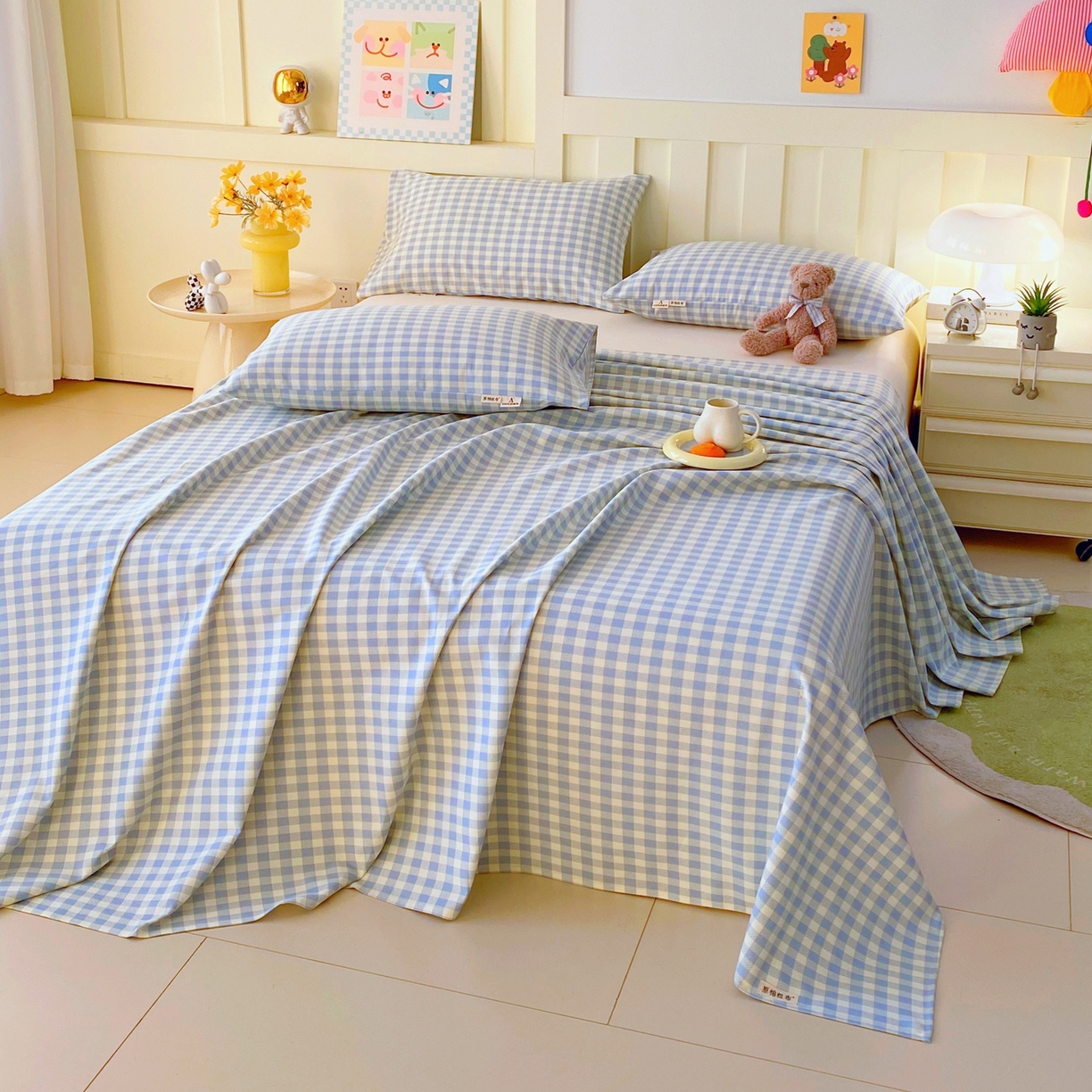 91家纺网 家纺一手货源 找家纺 春皖家纺 2026新款全棉老粗布席子凉席普通款单床单床单单件 西木