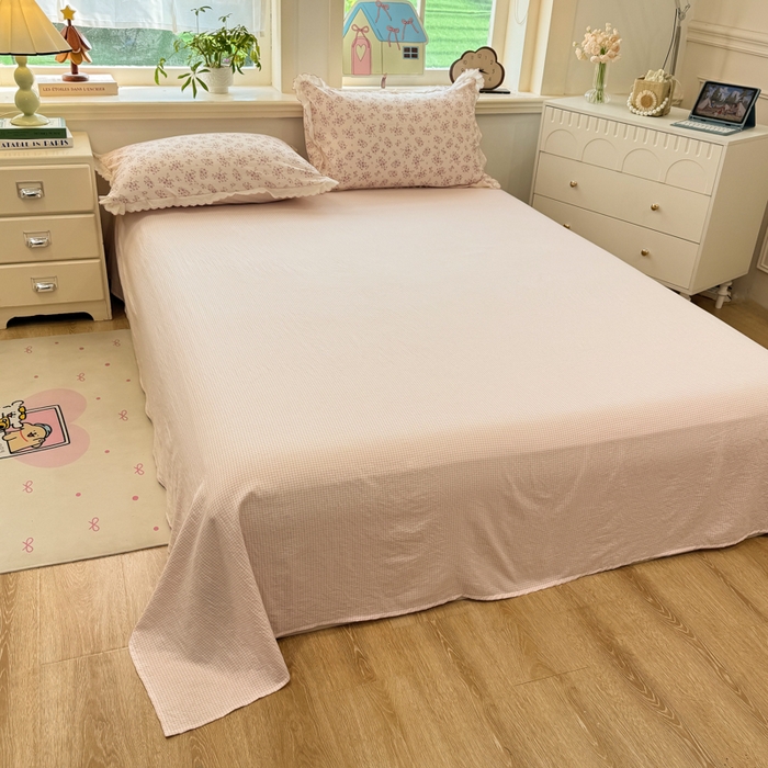 91家纺网 家纺一手货源 找家纺 漫仙阁家纺 2026新款云感泡芙棉四件套 七分甜