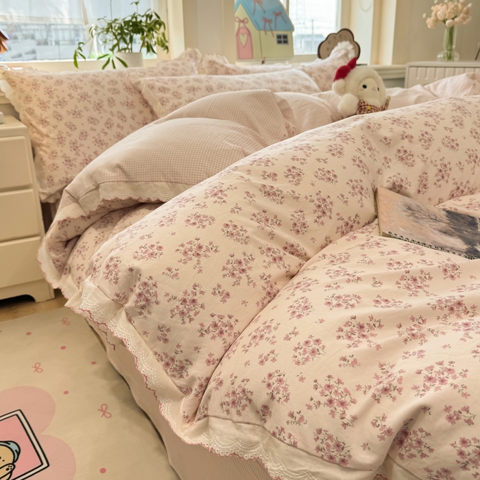 91家纺网 家纺一手货源 找家纺 漫仙阁家纺 2026新款云感泡芙棉四件套 七分甜