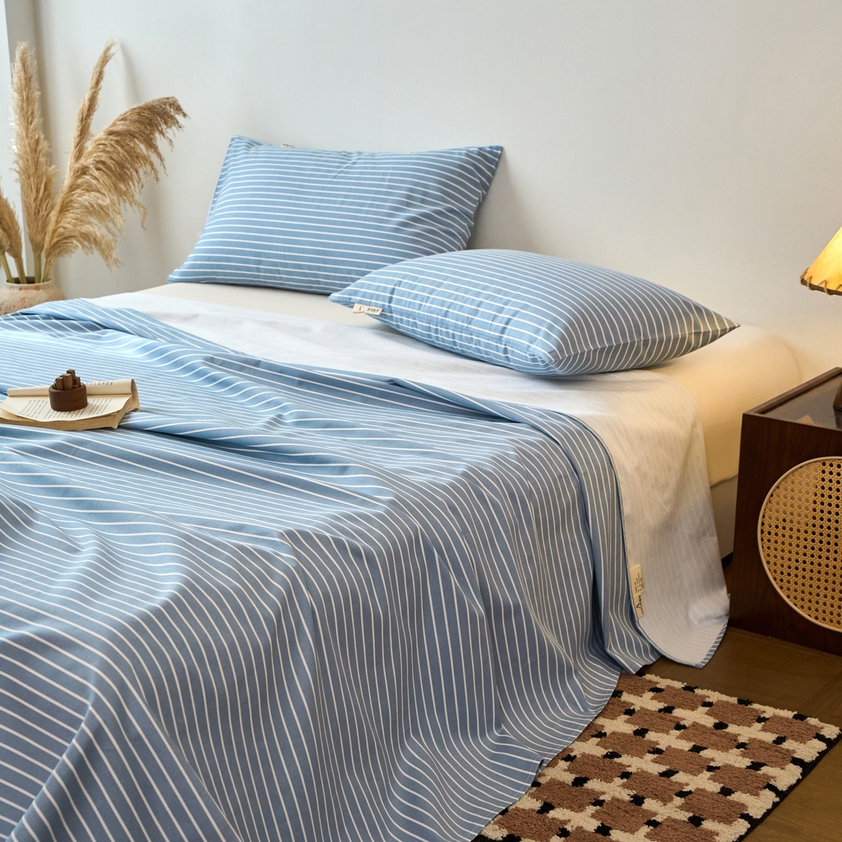 91家纺网 家纺一手货源 找家纺 春皖家纺 2026新款全棉老粗布席子凉席普通款单床单床单单件 细川-聚