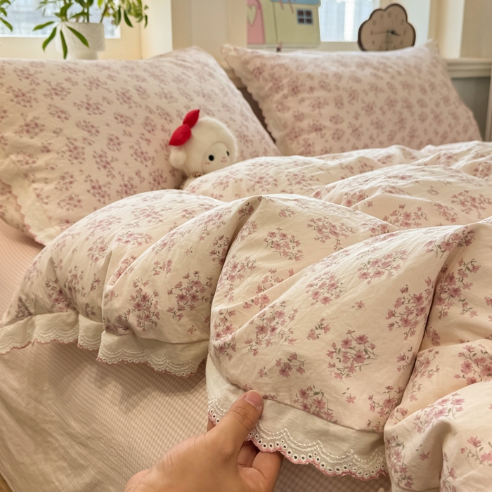 91家纺网 家纺一手货源 找家纺 漫仙阁家纺 2026新款云感泡芙棉四件套 七分甜