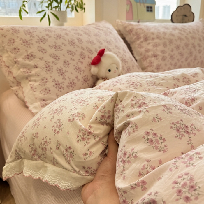 91家纺网 家纺一手货源 找家纺 漫仙阁家纺 2026新款云感泡芙棉四件套 七分甜