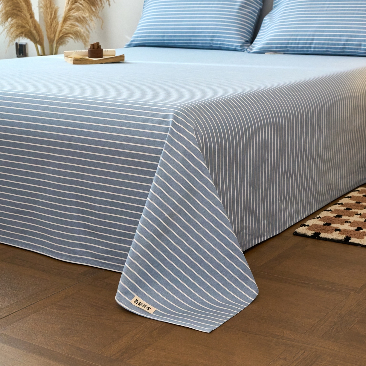 91家纺网 家纺一手货源 找家纺 春皖家纺 2026新款全棉老粗布席子凉席普通款单床单床单单件 细川-聚