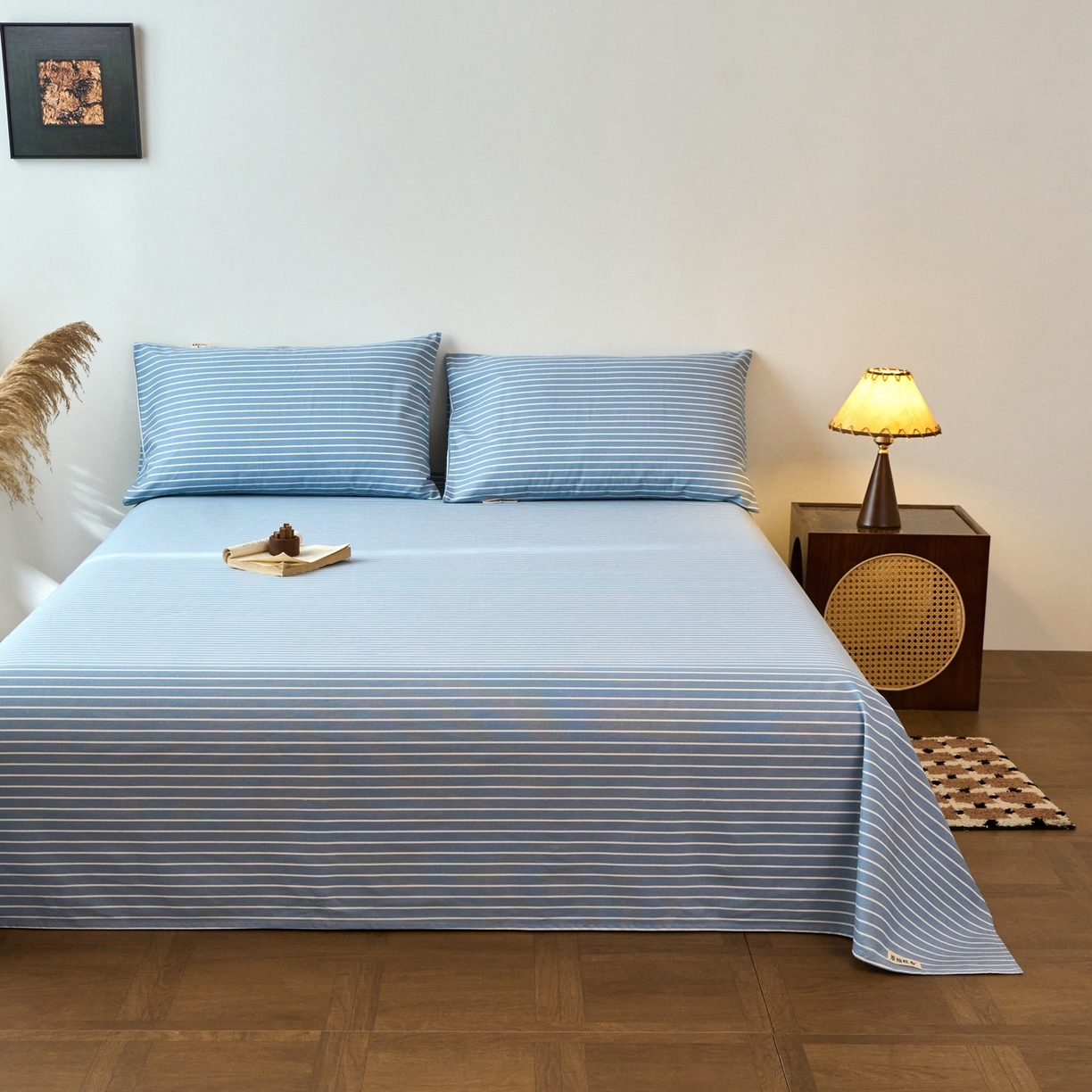 91家纺网 家纺一手货源 找家纺 春皖家纺 2026新款全棉老粗布席子凉席普通款单床单床单单件 细川-聚