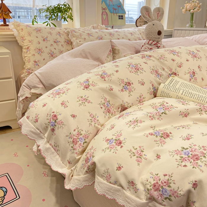 91家纺网 家纺一手货源 找家纺 漫仙阁家纺 2026新款云感泡芙棉四件套 艾莎