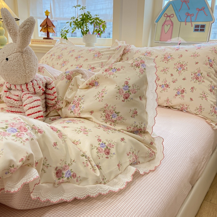 91家纺网 家纺一手货源 找家纺 漫仙阁家纺 2026新款云感泡芙棉四件套 艾莎