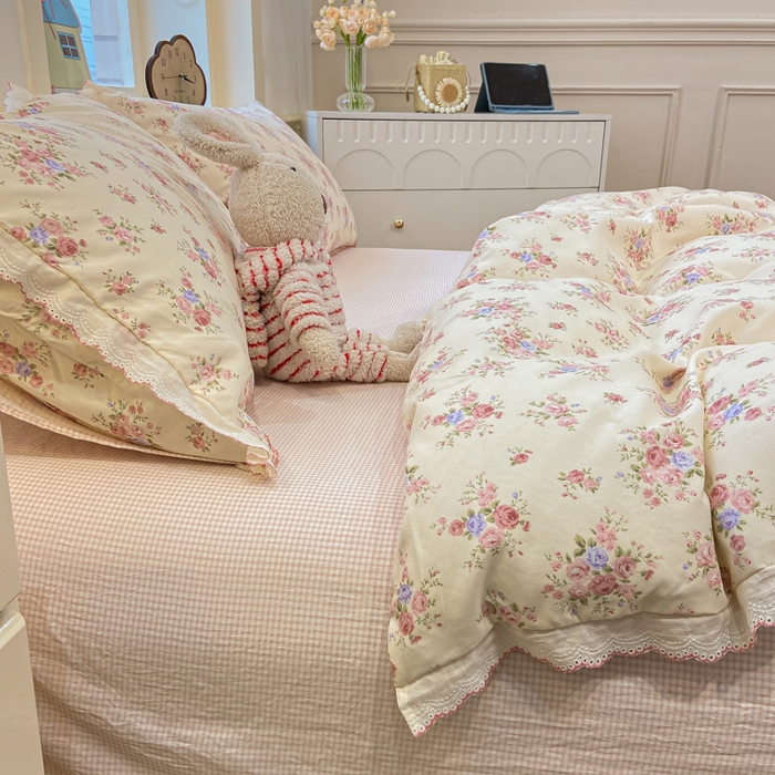 91家纺网 家纺一手货源 找家纺 漫仙阁家纺 2026新款云感泡芙棉四件套 艾莎