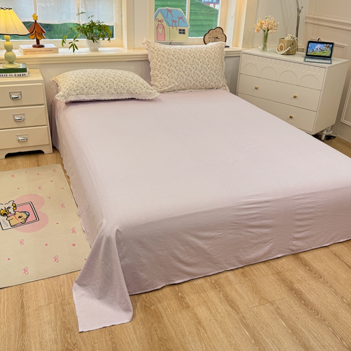 91家纺网 家纺一手货源 找家纺 漫仙阁家纺 2026新款云感泡芙棉四件套 巴黎春天