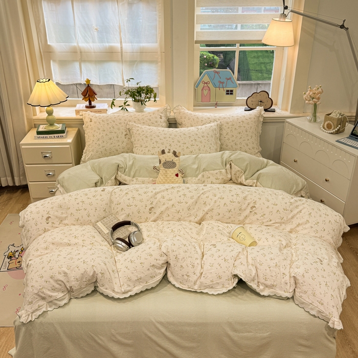 91家纺网 家纺一手货源 找家纺 漫仙阁家纺 2026新款云感泡芙棉四件套 春妮