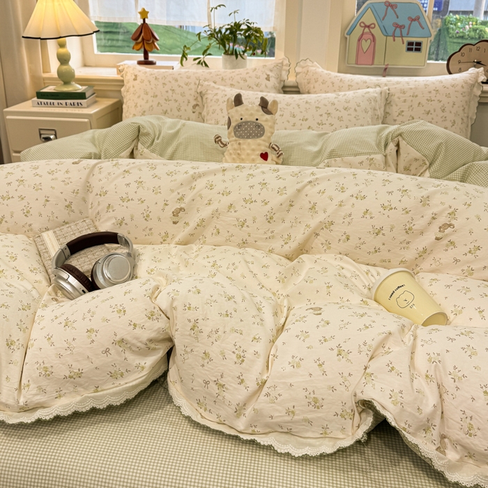 91家纺网 家纺一手货源 找家纺 漫仙阁家纺 2026新款云感泡芙棉四件套 春妮