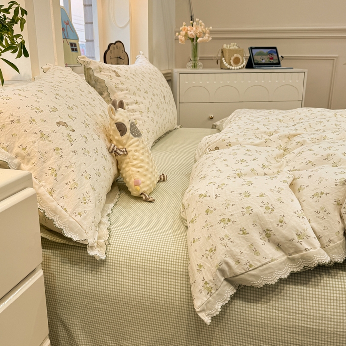 91家纺网 家纺一手货源 找家纺 漫仙阁家纺 2026新款云感泡芙棉四件套 春妮