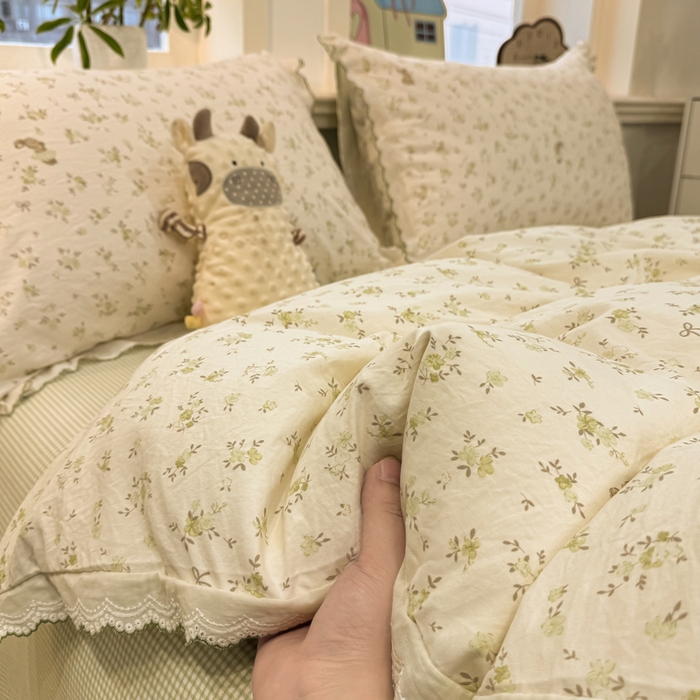 91家纺网 家纺一手货源 找家纺 漫仙阁家纺 2026新款云感泡芙棉四件套 春妮