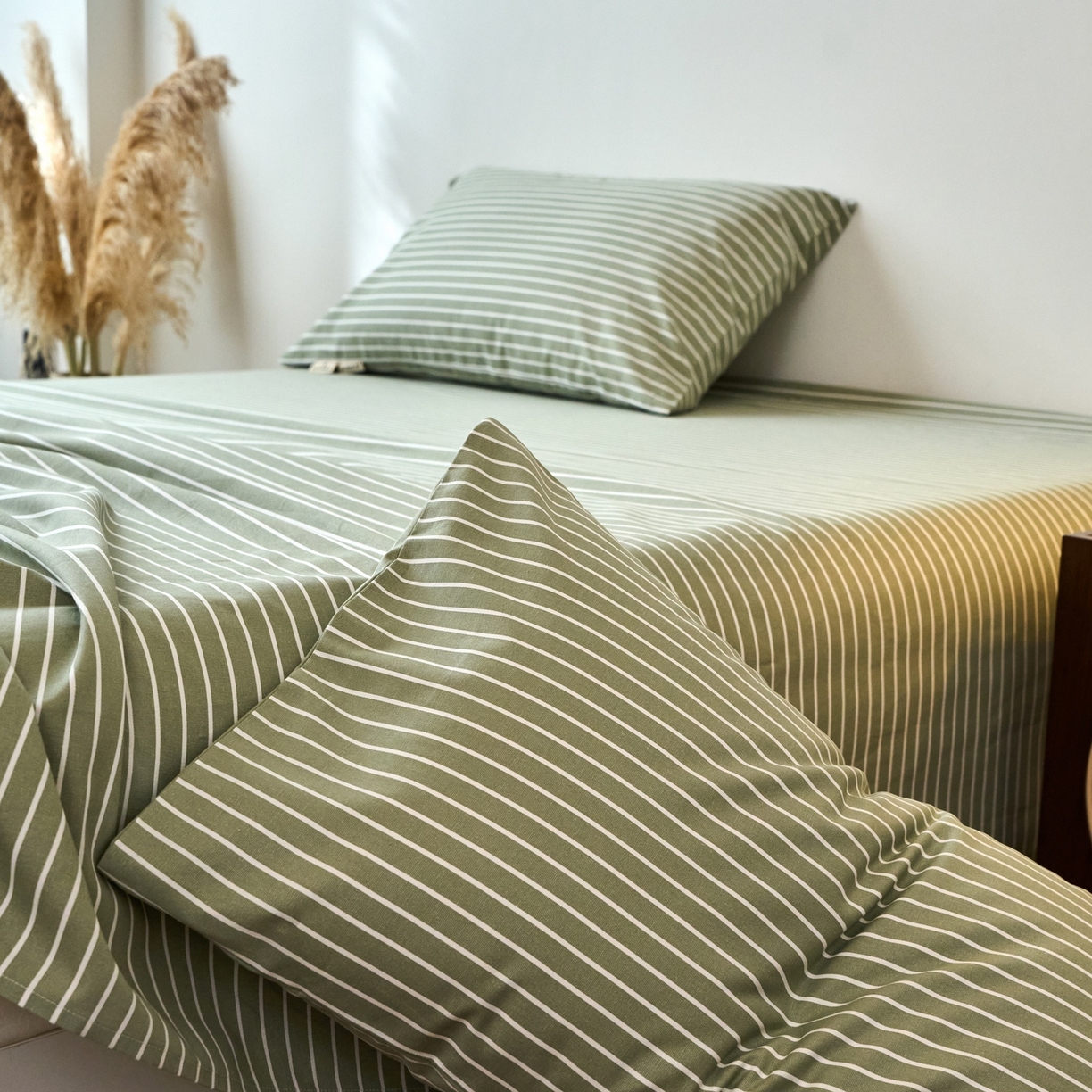 91家纺网 家纺一手货源 找家纺 春皖家纺 2026新款全棉老粗布席子凉席普通款单床单床单单件 细川-绿