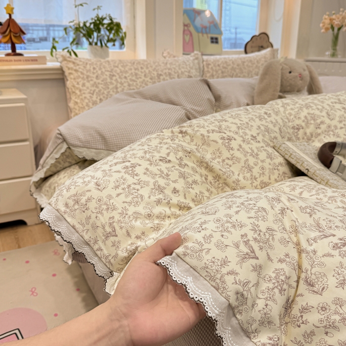 91家纺网 家纺一手货源 找家纺 漫仙阁家纺 2026新款云感泡芙棉四件套 简韵