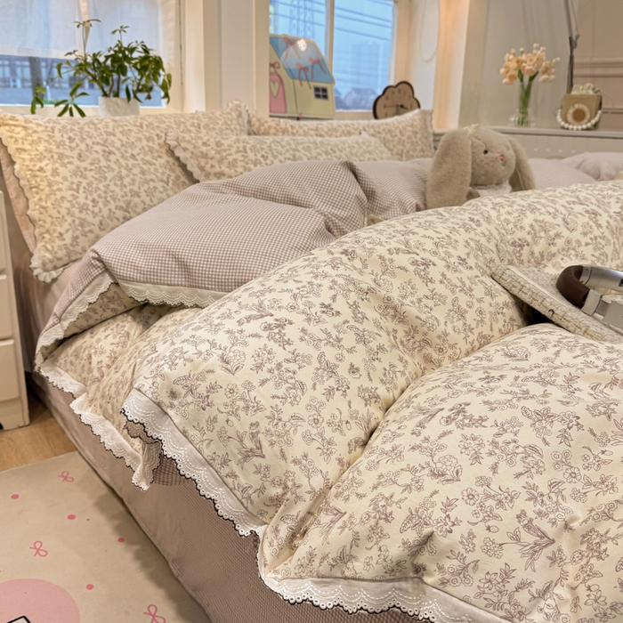 91家纺网 家纺一手货源 找家纺 漫仙阁家纺 2026新款云感泡芙棉四件套 简韵