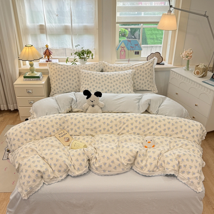 91家纺网 家纺一手货源 找家纺 漫仙阁家纺 2026新款云感泡芙棉四件套 兰黛