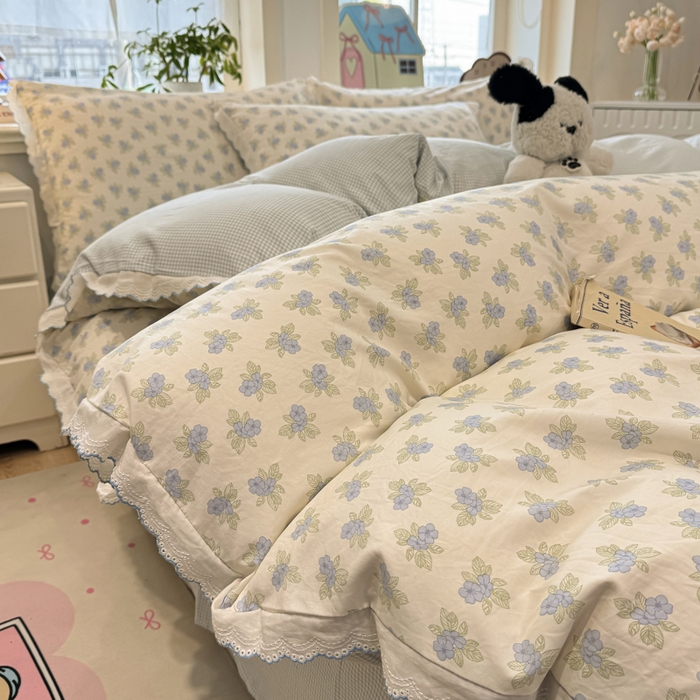 91家纺网 家纺一手货源 找家纺 漫仙阁家纺 2026新款云感泡芙棉四件套 兰黛