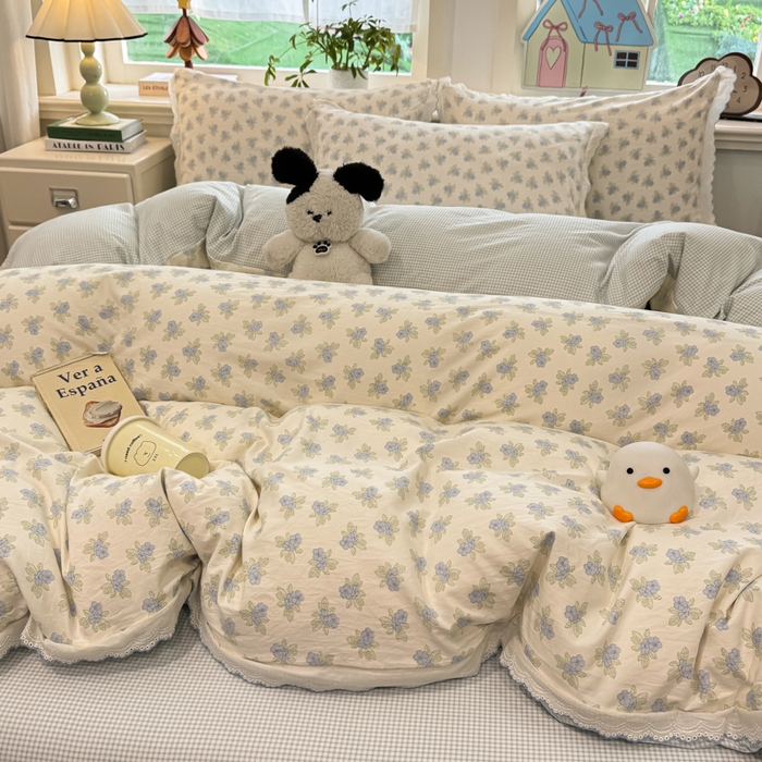 91家纺网 家纺一手货源 找家纺 漫仙阁家纺 2026新款云感泡芙棉四件套 兰黛