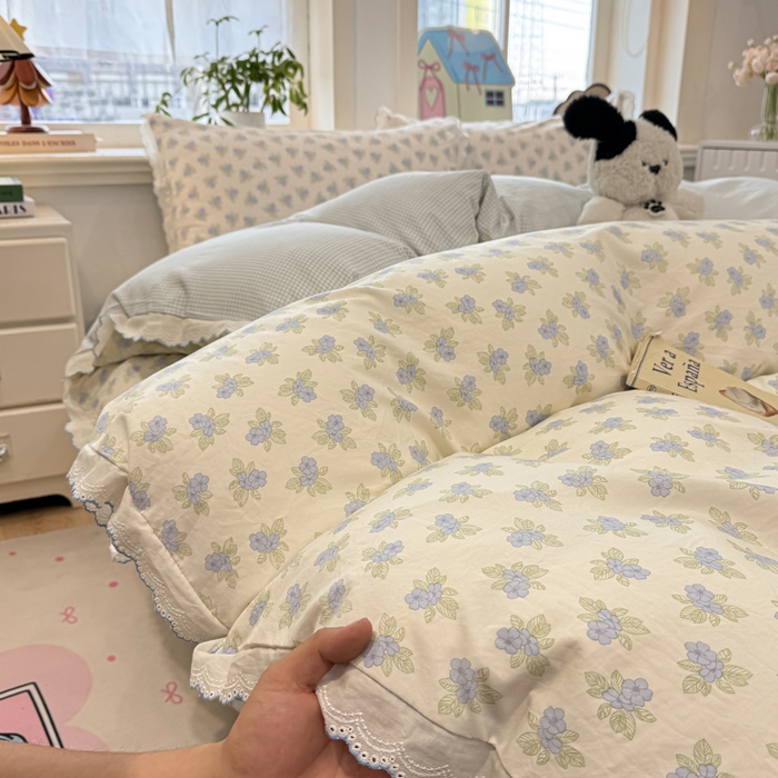 91家纺网 家纺一手货源 找家纺 漫仙阁家纺 2026新款云感泡芙棉四件套 兰黛