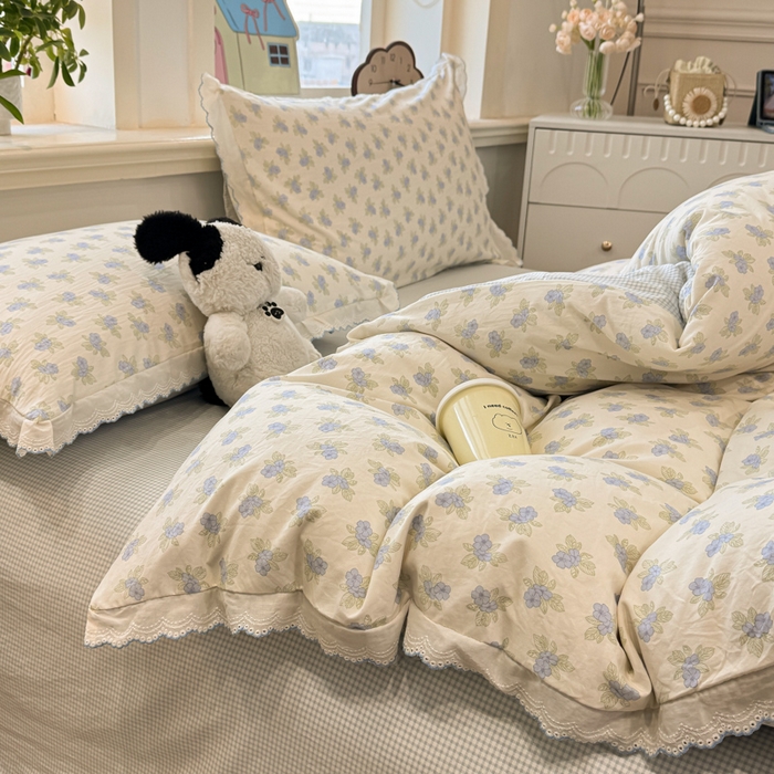 91家纺网 家纺一手货源 找家纺 漫仙阁家纺 2026新款云感泡芙棉四件套 兰黛