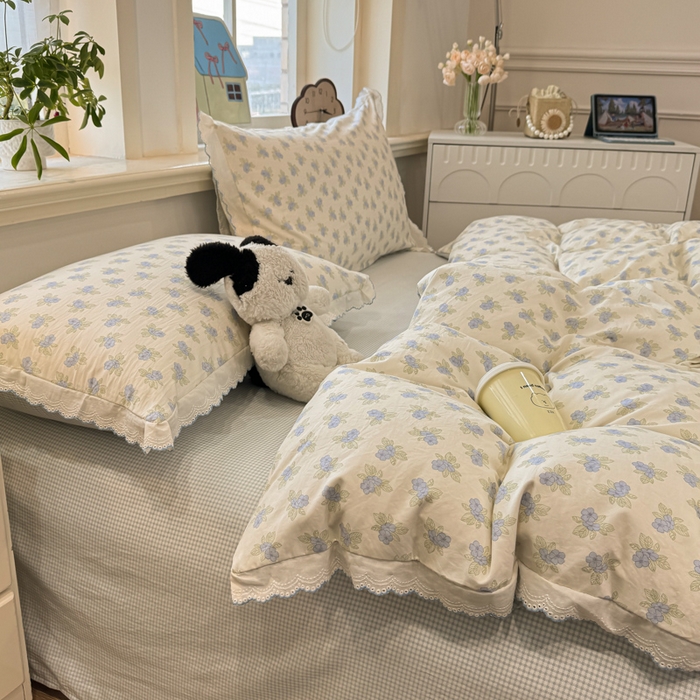 91家纺网 家纺一手货源 找家纺 漫仙阁家纺 2026新款云感泡芙棉四件套 兰黛