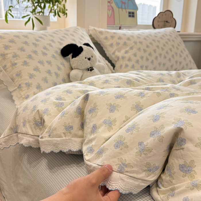 91家纺网 家纺一手货源 找家纺 漫仙阁家纺 2026新款云感泡芙棉四件套 兰黛