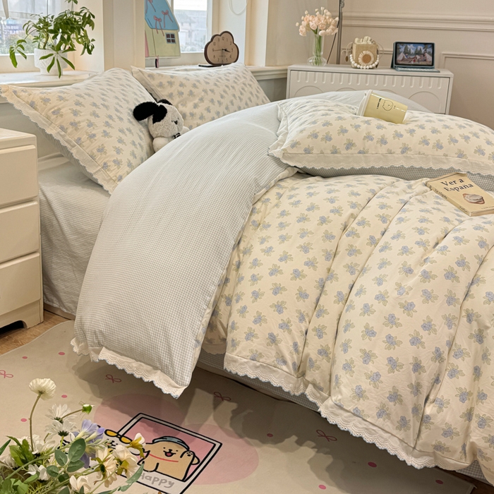 91家纺网 家纺一手货源 找家纺 漫仙阁家纺 2026新款云感泡芙棉四件套 兰黛