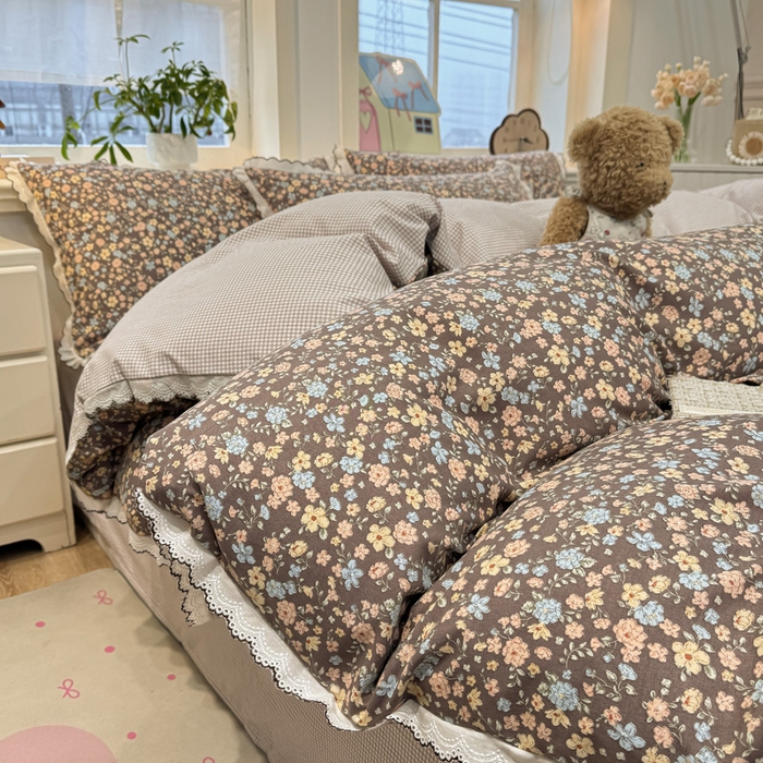 91家纺网 家纺一手货源 找家纺 漫仙阁家纺 2026新款云感泡芙棉四件套 漫野