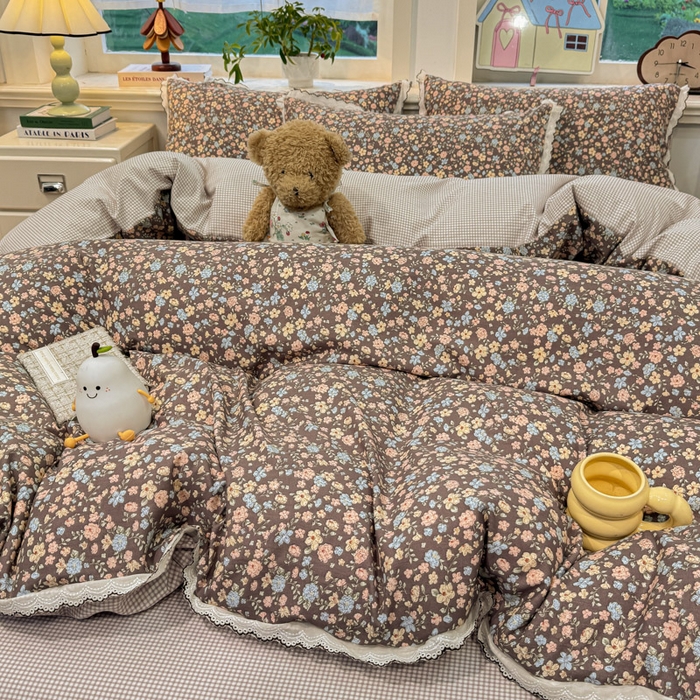 91家纺网 家纺一手货源 找家纺 漫仙阁家纺 2026新款云感泡芙棉四件套 漫野