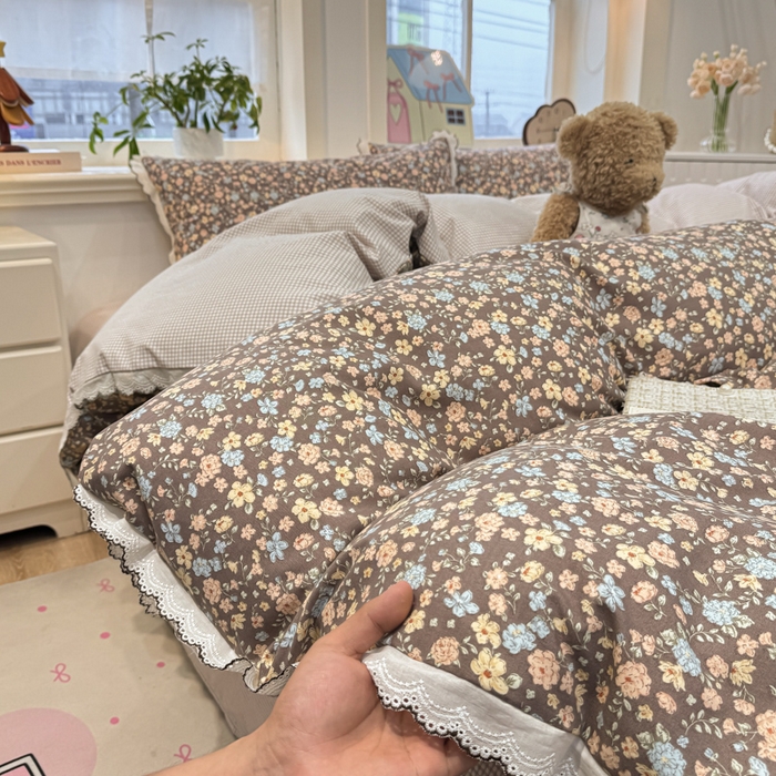 91家纺网 家纺一手货源 找家纺 漫仙阁家纺 2026新款云感泡芙棉四件套 漫野