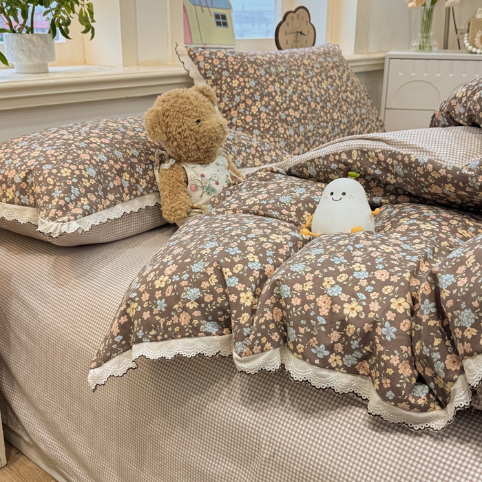 91家纺网 家纺一手货源 找家纺 漫仙阁家纺 2026新款云感泡芙棉四件套 漫野