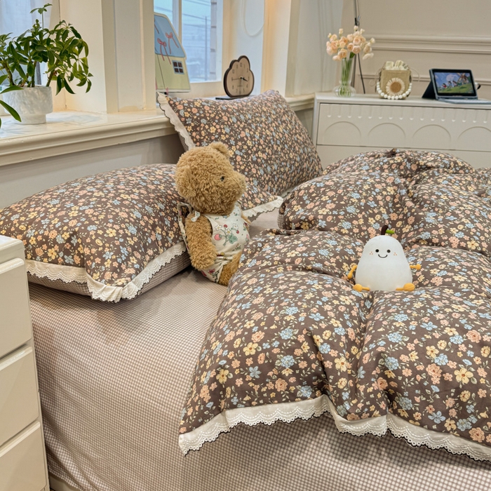 91家纺网 家纺一手货源 找家纺 漫仙阁家纺 2026新款云感泡芙棉四件套 漫野