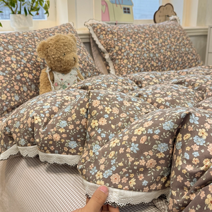 91家纺网 家纺一手货源 找家纺 漫仙阁家纺 2026新款云感泡芙棉四件套 漫野