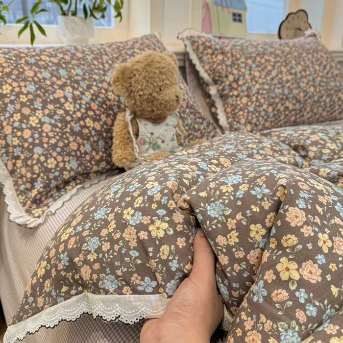 91家纺网 家纺一手货源 找家纺 漫仙阁家纺 2026新款云感泡芙棉四件套 漫野