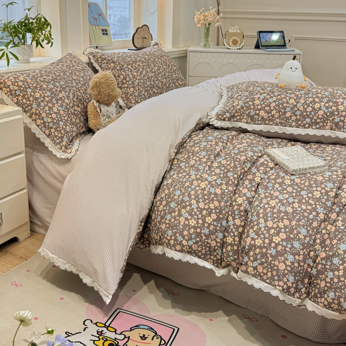 91家纺网 家纺一手货源 找家纺 漫仙阁家纺 2026新款云感泡芙棉四件套 漫野