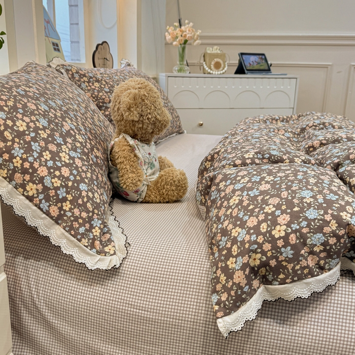 91家纺网 家纺一手货源 找家纺 漫仙阁家纺 2026新款云感泡芙棉四件套 漫野