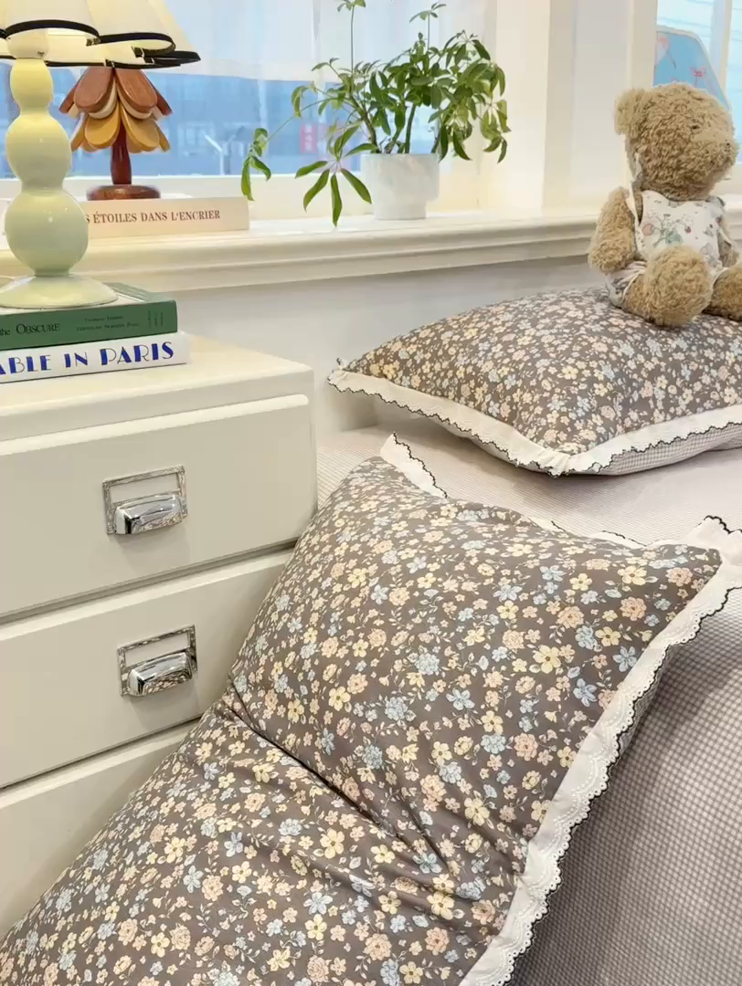 91家纺网 家纺一手货源 找家纺 漫仙阁家纺 2026新款云感泡芙棉四件套 漫野