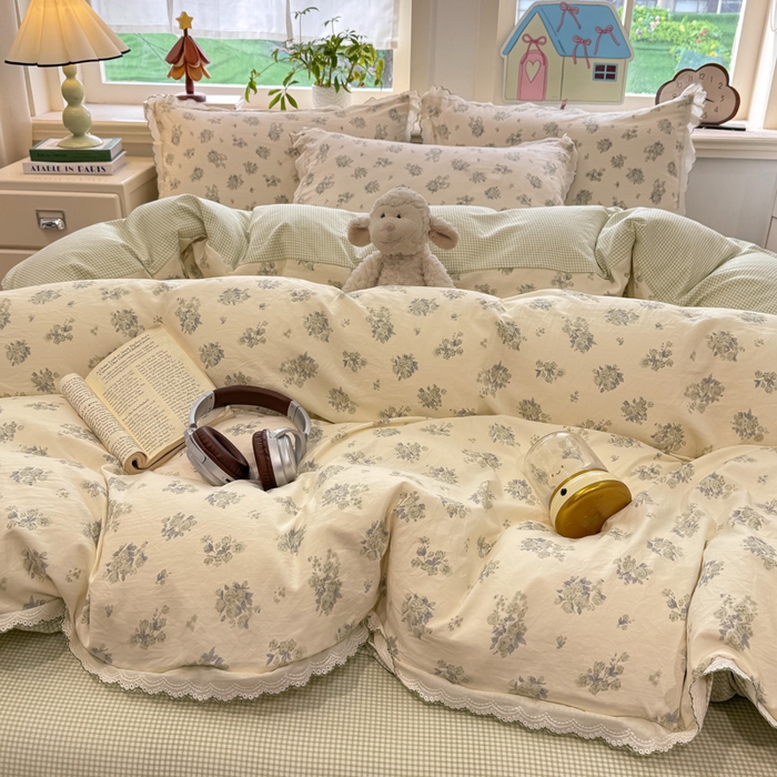 91家纺网 家纺一手货源 找家纺 漫仙阁家纺 2026新款云感泡芙棉四件套 南烟