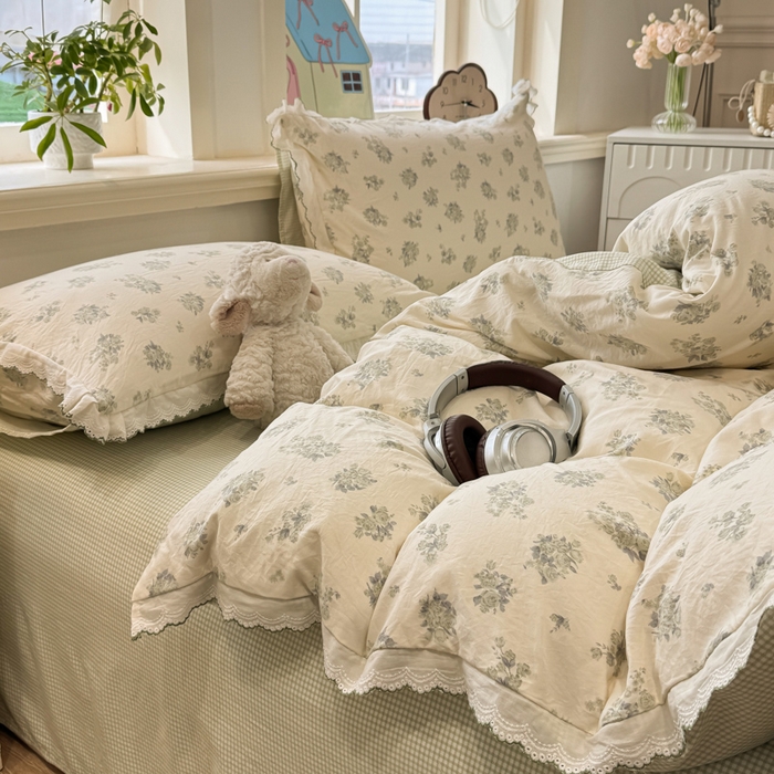 91家纺网 家纺一手货源 找家纺 漫仙阁家纺 2026新款云感泡芙棉四件套 南烟