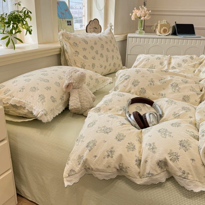 91家纺网 家纺一手货源 找家纺 漫仙阁家纺 2026新款云感泡芙棉四件套 南烟