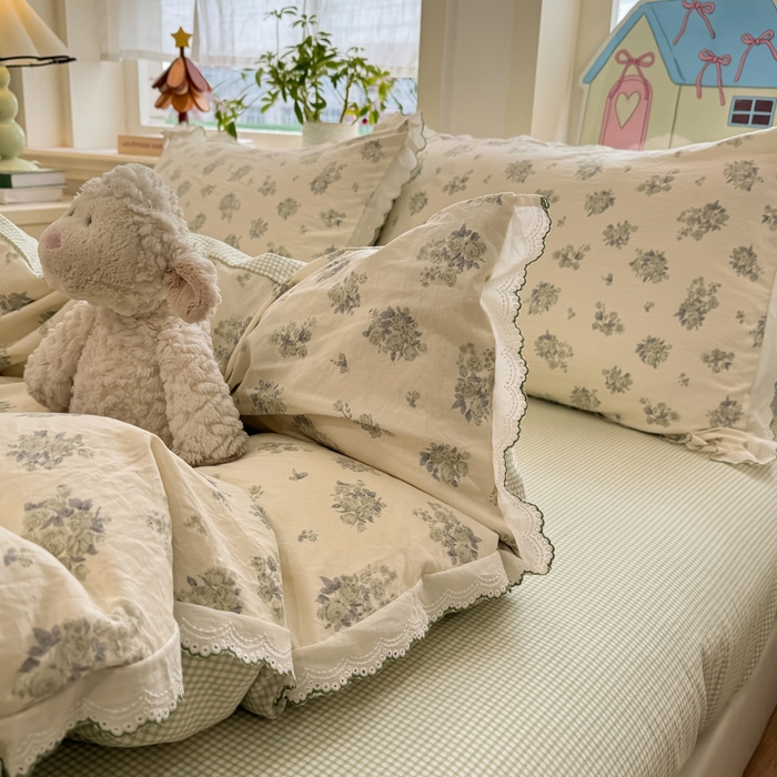 91家纺网 家纺一手货源 找家纺 漫仙阁家纺 2026新款云感泡芙棉四件套 南烟